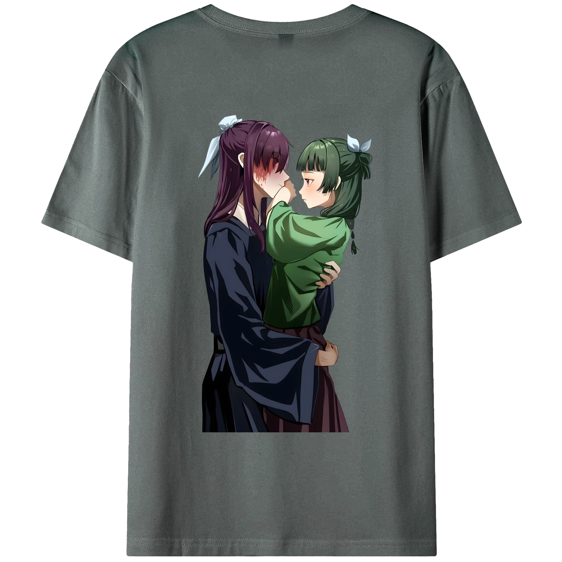 （画像用） 薬屋のひとりごと The Apothecary Diaries 綿100％ メンズ半袖Tシャツ（バックプリント） 通気性